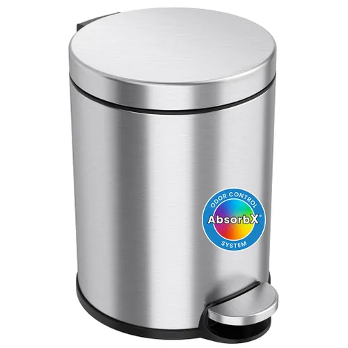 Vista 7 de iTouchless SoftStep - Cubo de basura para el hogar de 5.3 galones con desodorante y cubo interior extraíble, acero inoxidable, 20 litros de basura