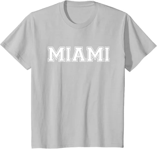 Vista 66 de Camiseta de regalo deportiva estilo universitario Miami Florida, Negro, S