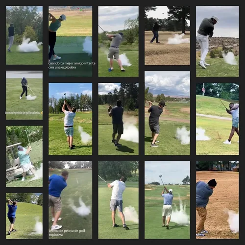 Vista 5 de Shanker Golf Bolas Explosivas - Bolas de Broma que Explotan al Impacto - Broma Divertida para Golfistas (Paquete de 3, Novedad)