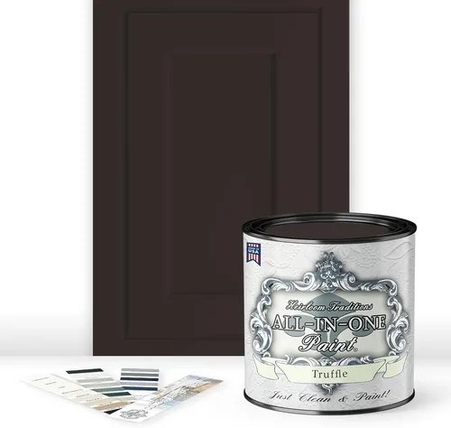 Vista 47 de Pintura TODO EN UNO, Abbey (gris cálido), Muestra de 8oz - Pintura duradera para gabinetes y muebles. Imprimación y capa superior incorporadas,