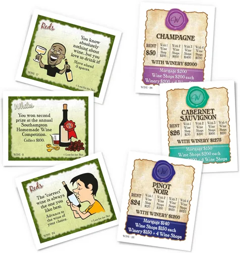 Vista 3 de wine-opoly Monopoly Junta Juego