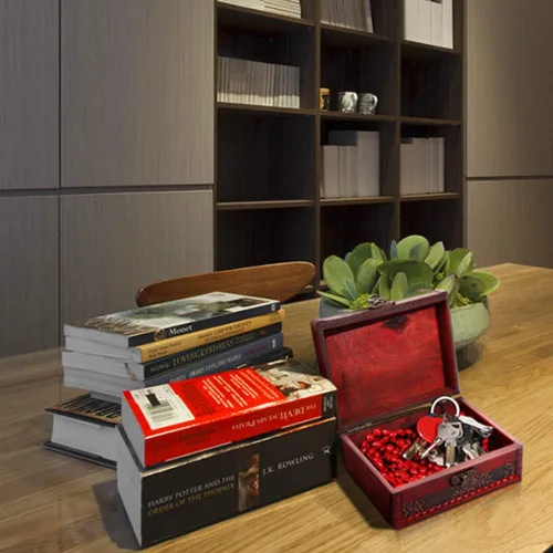 Vista 7 de Caja de madera de SiCoHome, pequeña, 5.46 pulgadas 5.46"-Clásico