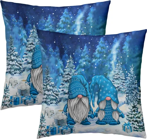 Vista 28 de Giwawa Juego de 2 fundas de almohada de calabaza otoñal de 16 x 16 pulgadas, fundas de cojín de algodón de madera de girasol para sofá, patio