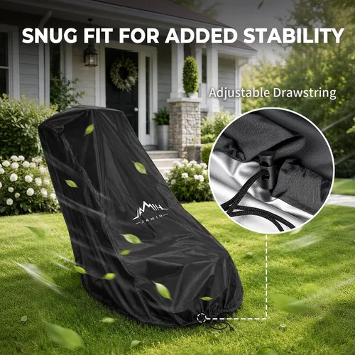 Vista 9 de Himal Outdoors Funda para cortacésped, poliéster 600D resistente al agua, protección UV, ajuste universal con cordón y funda de almacenamiento