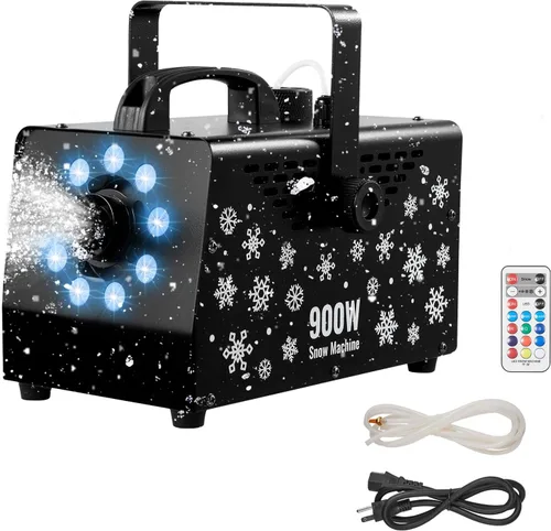 Vista 10 de VEVOR Máquina de nieve, 650 W, máquina de nieve falsa de mano o colgante, máquina de fabricación de nieve con mango portátil, fabricante de copos