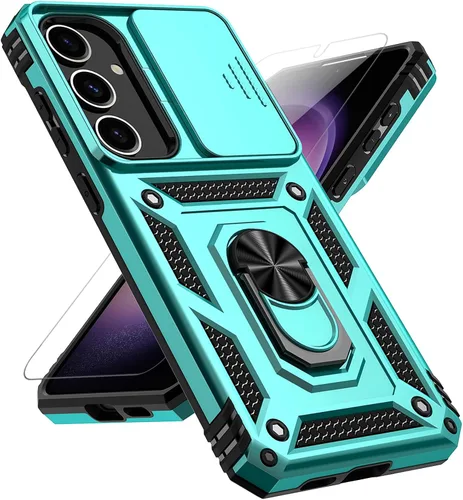 Vista 14 de Funda para Samsung Galaxy S25 Plus con cubierta deslizante para cámara, protector de pantalla HD [probado contra caídas de grado militar] soporte