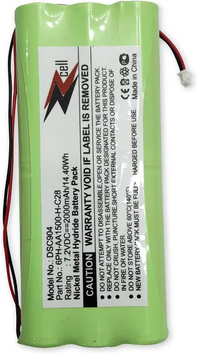 Vista 3 de Batería de 7.2 V compatible con 6PH-AA1500-H-C28 DSC9047 Power Series Sistema de alarma ADT DSC Back-Up SCW9045 SCW9047 2000mAh