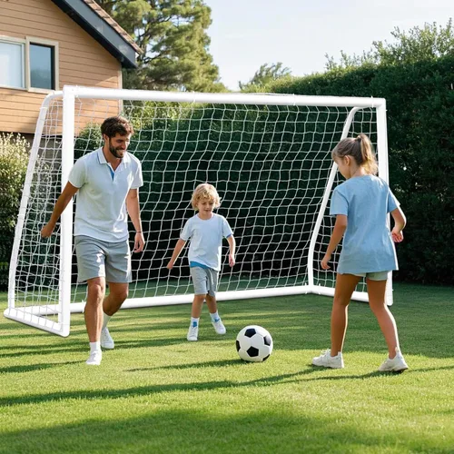 Vista 4 de F2C Red de fútbol para patio trasero, marco de acero para niños, ayuda de entrenamiento de tiro portátil para adultos con bolsa de transporte