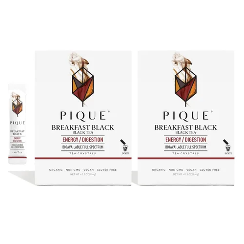 Vista 9 de Pique Cristales de té negro de bergamota – Apoya la digestión saludable y el metabolismo, té de ayuno con alto contenido de cafeína para energía