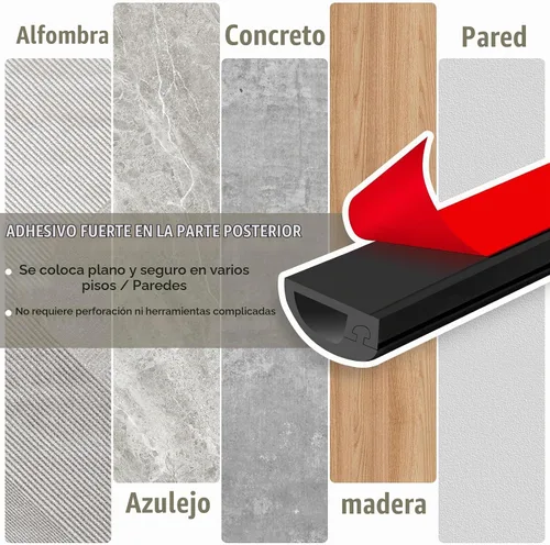 Vista 5 de Cubierta de pared para cable, 39 pulgadas, autoadhesivas, para cables en la pared, cable de extensión para piso, TV montada, cavidad del hogar