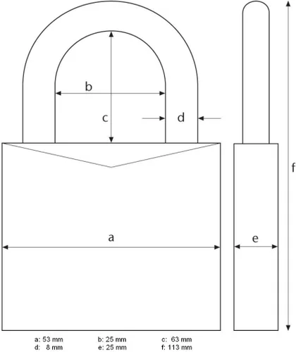 Vista 3 de ABUS Marine 321177 180IB/50HB63 All-Weather Padock B/DFNLI