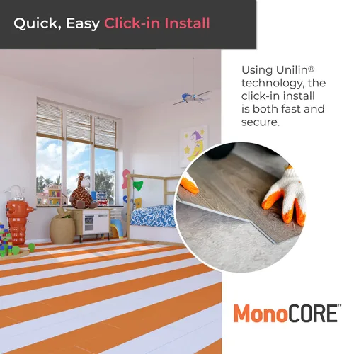 Vista 4 de Lucida Surfaces Azulejos de vinilo de lujo Pisos entrelazados para instalación de bricolaje Tablones de aspecto de color sólido Creamsicle
