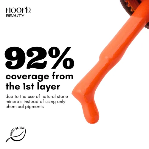 Vista 2 de Esmalte de gel naranja, esmalte de uñas de gel natural sin olor con pigmentos orgánicos, esmalte de uñas de gel UV en naranja