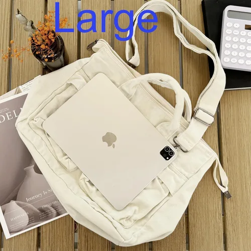 Vista 4 de Bolso bandolera pequeño de lona para mujer, lindo mini bolso cruzado, bolso casual para el hombro, bolso Hobo