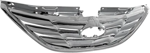Vista 3 de Evan Fischer Conjunto de rejilla compatible con Hyundai Sonata 2011-2013 carcasa cromada con inserto de plástico pintable