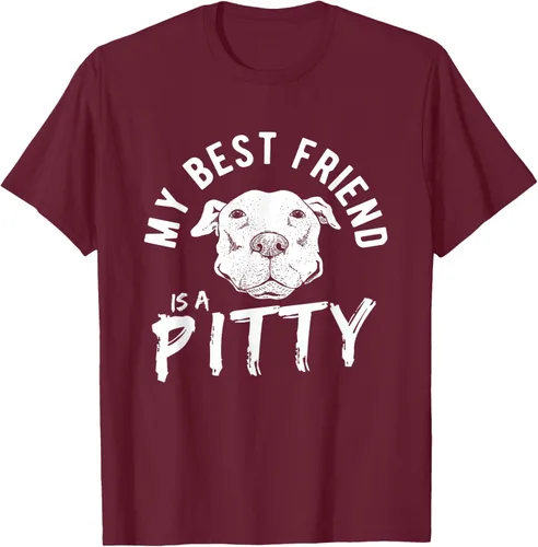 Vista 15 de My Best Friend Is A Pitty Pitties Pitbull - Camiseta Negro