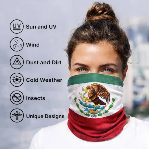 Vista 7 de Juego de 5 piezas para fanáticos del fútbol mexicano 2026, camisa, bufanda, diadema, pulsera, pintura facial