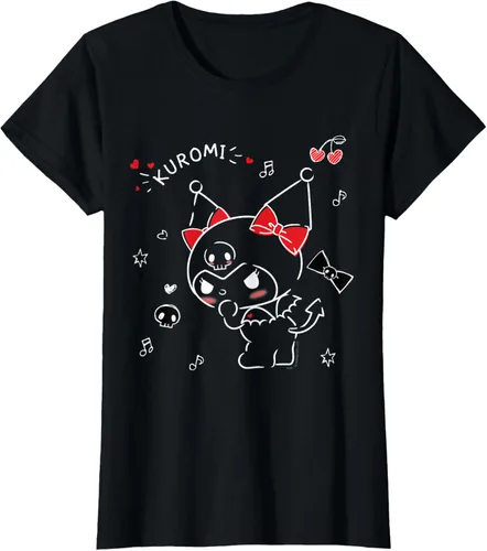 Vista 40 de Kuromi Camiseta Mischievous Tee Shirt Negro