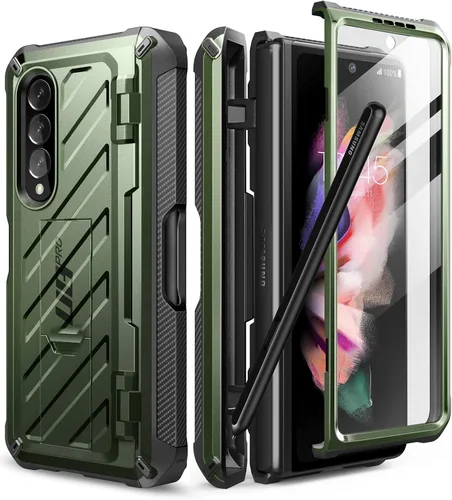 Vista 9 de SUPCASE Unicorn Beetle Pro Series - Funda para Samsung Galaxy Z Fold 3 5G (2021), carcasa resistente de doble capa de cuerpo completo con protector
