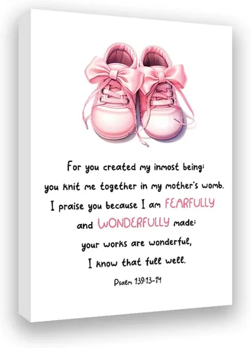 Vista 9 de Redland Art Decoración de Pared Motivacional para Niñas Negras en Lienzo Enmarcado Arte Cristiano Inspirador “Dios Dice Que Soy Yo” 29x37 cm