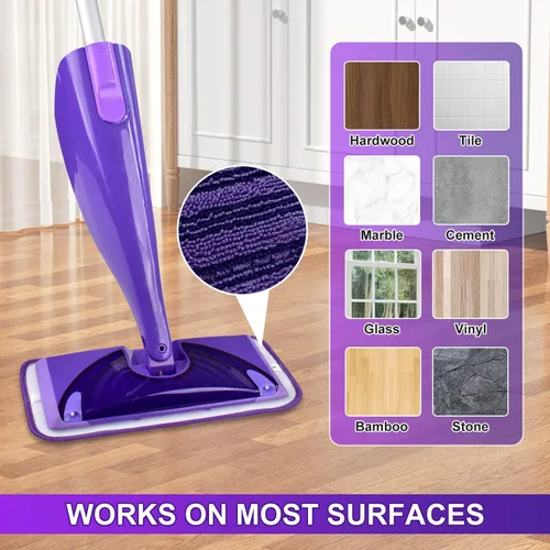 Vista 5 de Almohadillas catiónicas actualizadas e innovadoras para Swiffer Wet Jet y la mayoría de trapeadores de velcro de 10, 11 y 12 pulgadas, reemplazo