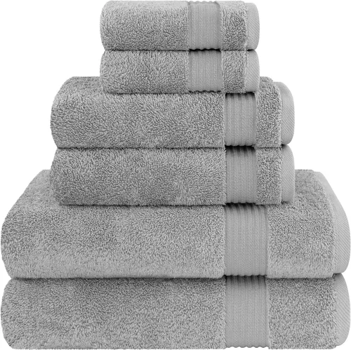 Vista 43 de Cotton Paradise Juego de 2 toallas turcas de 100 % algodón, suaves, absorbentes, de secado rápido, juego de 2 toallas de baño de 35 x 70 pulgadas