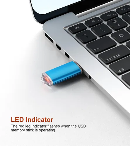 Vista 3 de TOPESEL Unidad flash USB 3.0 de 128 GB, memoria USB de alta velocidad para almacenamiento de datos (azul)