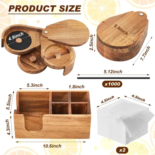 Vista 2 de Mifoci Herramienta de Barman Rimadora de Vasos de Madera de Acacia de 3 Niveles con 12 Vertedores Clásicos de Acero Inoxidable para Botellas