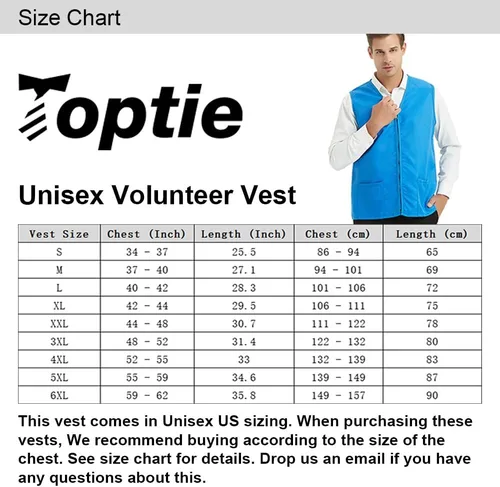 Vista 7 de TopTie Chaleco de actividad voluntaria para adultos, uniforme de supermercado, ropa de trabajo