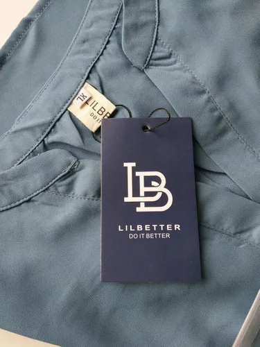 Vista 4 de Camisa Lilbetter de mangas cortas, de gasa, con cuello en V, para mujer