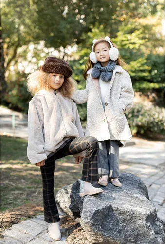 Vista 8 de Childrenchic - Botines Chelsea de gamuza con tacones brillantes, zapatos casuales de invierno para niñas, para la escuela, bodas y fiestas