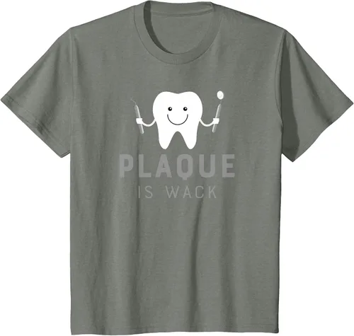 Vista 22 de Plaque is Wack Funny Dental Hygienist T-Shirt Asphalt Grey