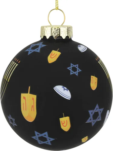 Vista 3 de Tree Buddees Adorno de cristal judío de Hanukkah