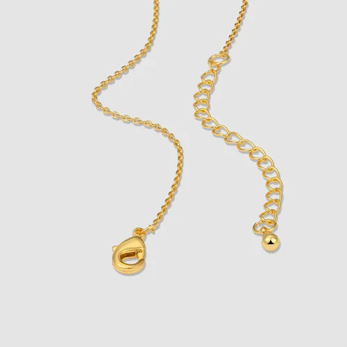 Vista 8 de Cowlyn Collar con colgante de corazón de amor, cadena de perlas chapada en oro de 14 quilates, gargantilla de doble capa, colgante de barra