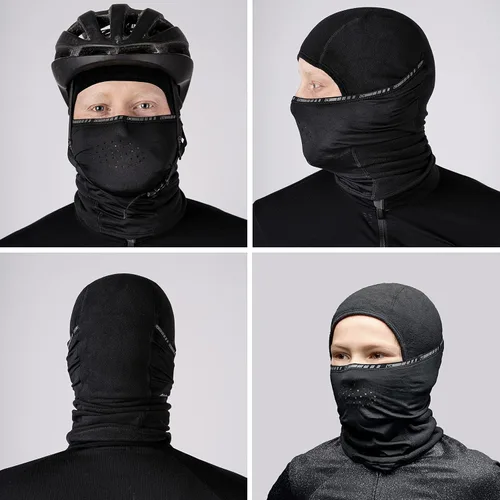Vista 3 de GripGrab Pasamontañas térmico de invierno para ciclismo, cálido, suave, máscara completa para bicicleta, gorro de forro polar, bufanda para hombres