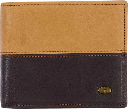 Vista 2 de Christian Art Gifts Cartera clásica de cuero de grano completo para hombre con emblema cruzado, bloqueo RFID para tarjetas, identificación, ranuras