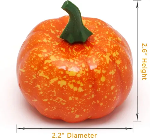Vista 2 de Coolrunner realista minicalabazas artificiales realistas – Paquete de 12 calabazas