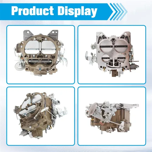 Vista 6 de LABLT Carburador de repuesto de 4 barriles para Chevrolet Chevy GMC Cadillac Quadrajet 4MV Motores 327 350 427 454 1966-1973 Estrangulador mecánico