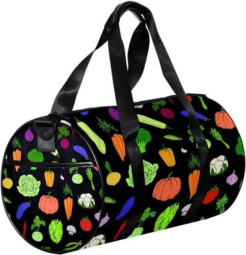Vista 3 de LEVEIS Healthy Vegetables Sports Duffel Bag Travel Tote Carry on Weekender Gym Overnight Bag for Men & Women