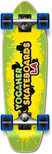 Vista 12 de Yocaher Longboard Complete Mini Cruiser de 27 x 8 pulgadas con cinta de agarre negra de alta calidad, camión de aleación de aluminio resistente