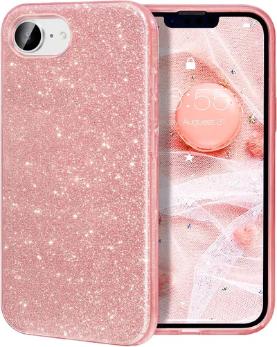 Vista 40 de MILPROX Funda compatible con iPhone 13 (2021), carcasa de gel de goma brillante con purpurina de 3 capas a prueba de golpes para iPhone 13 de 6.1