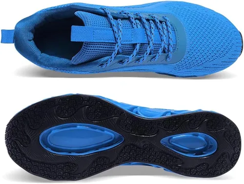 Vista 4 de QUINMOK Mens Fashion Sneakers Walking Breathable Non Slip Gym Running Tennis Shoes