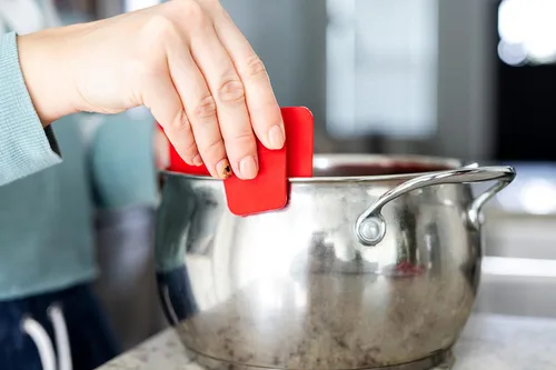Vista 7 de Arlig Colador de pasta con clip de silicona, ajuste universal para todas las ollas y cuencos, escurridor a presión para carne, verduras, colador