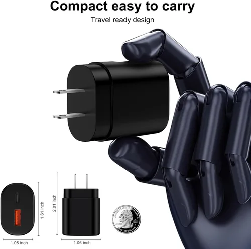 Vista 6 de 25W USB C Super Fast Charging Wall Charger Phone Android para Samsung Galaxy