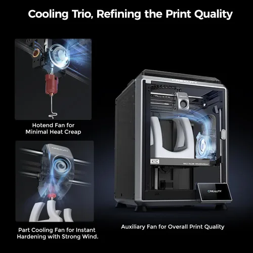 Vista 11 de Creality K1C 3D Printer Support Carbon Fiber Filament Auto Leveling