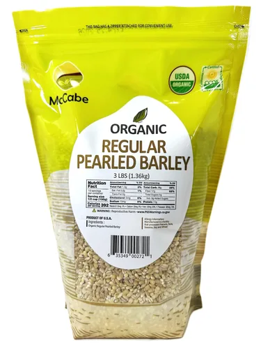 Vista 21 de McCabe Cebada perlada orgánica para bebé, grano de cebada perlada, certificado USDA y CCOF, producto de Estados Unidos, 3 libras (48 onzas)