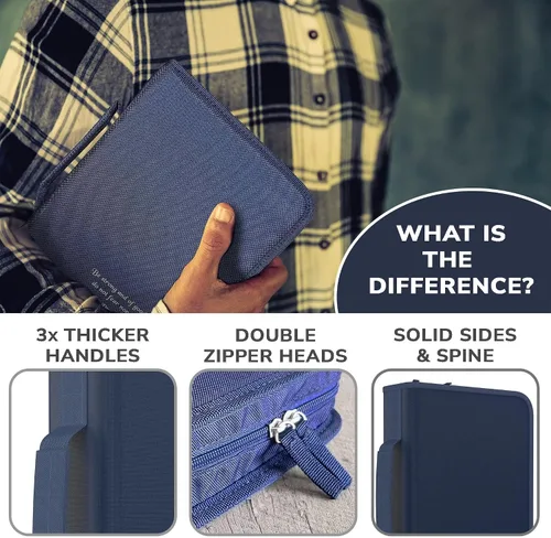 Vista 46 de DEHITE Funda para la Biblia para mujer, bolsas de transporte de la Biblia, tamaños medianos y grandes, ranuras para bolígrafos, tela de primera