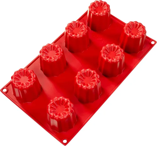 Vista 6 de Fat Daddio's - Utensilios de silicona para hornear, 8 cavidades Baba (3.1 oz)