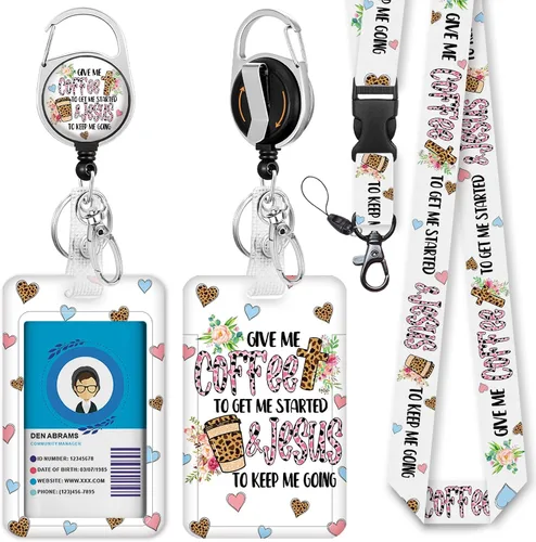 Vista 36 de Cordones negros para insignias de identificación, soporte retráctil para insignias de trabajo, cordón con soporte para tarjeta de crucero, llavero