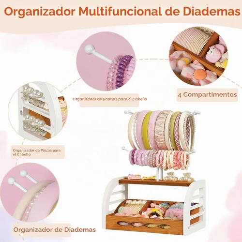 Vista 3 de Soporte para diadema, organizador de accesorios para el cabello